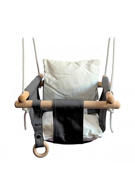 Detská textilná hojdačka 100% bavlna čiernobiela