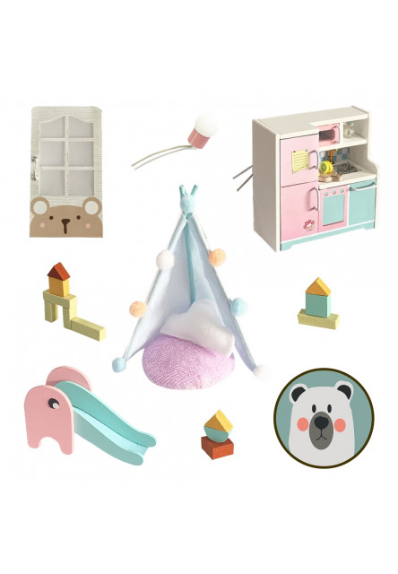 miniatúra domčeka Dúhový dom