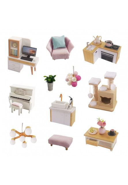 miniatúra domčeka Dom farebné glazúry