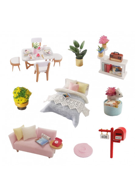 miniatúra domčeka Dom farebné glazúry