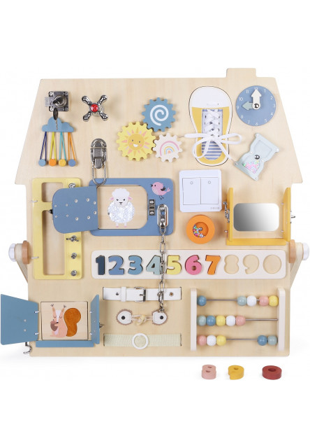 Activity board Senzorická doska Domček