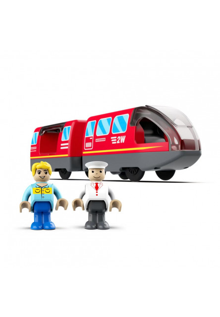 Elektrický mestský vlak červený