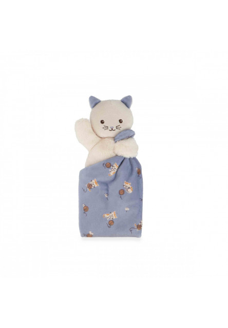 Carre Douceur Plyšová hračka s látkovým mojkáčikom Mačička fialová