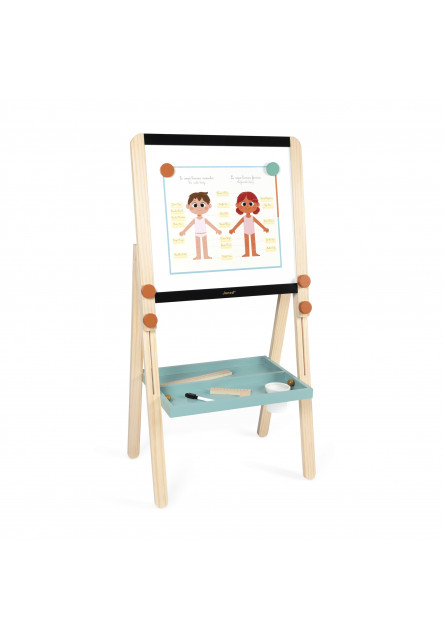 Magnetická tabuľa obojstranná s predlohami a doplnkami