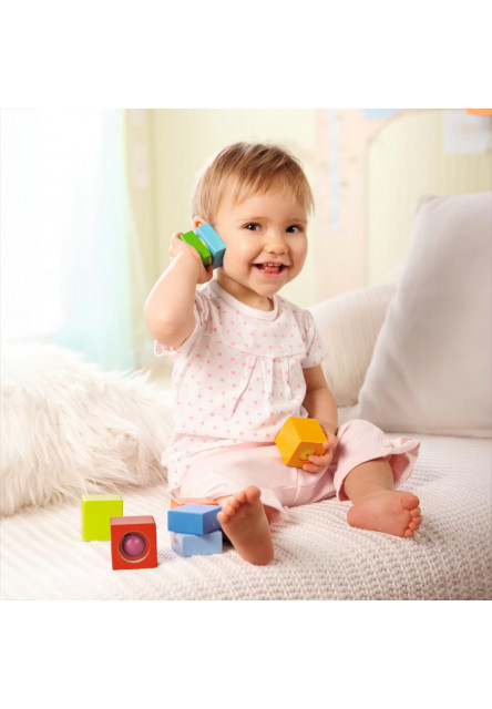 Prvé objavovacie kocky pre najmenších Zvukové vnímanie od 12 mesiacov