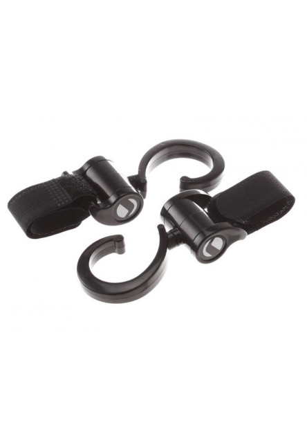 Háčiky na kočík 2 ks Black