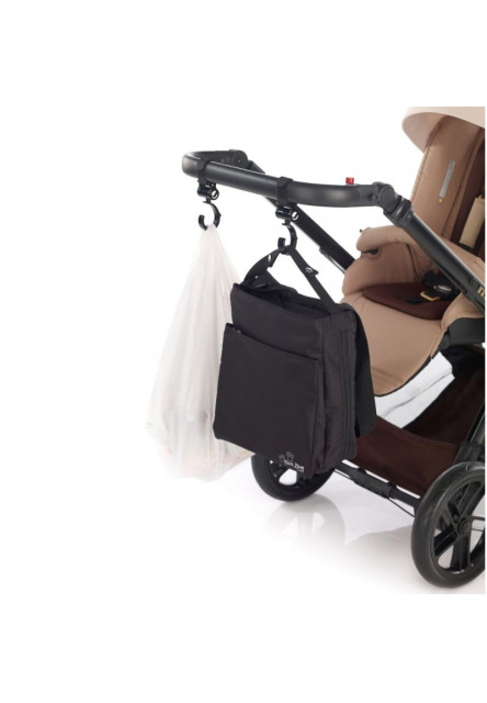 Háčiky na kočík 2 ks Black