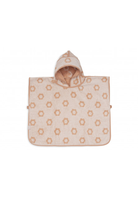 Osuška pončo froté Jacquard Flower