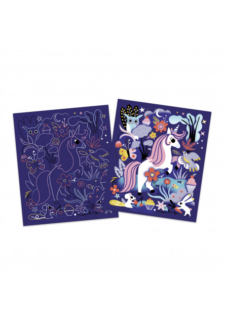 Atelier Kreatívna sada Mini Jednorožci Vyškrabovanie a Lapač slnka