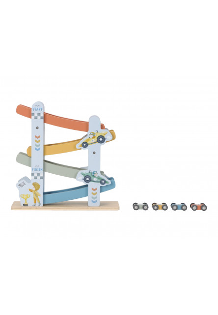 Závodní dráha s autíčky dřevěná Blue