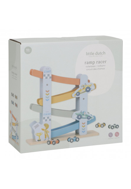 Závodní dráha s autíčky dřevěná Blue