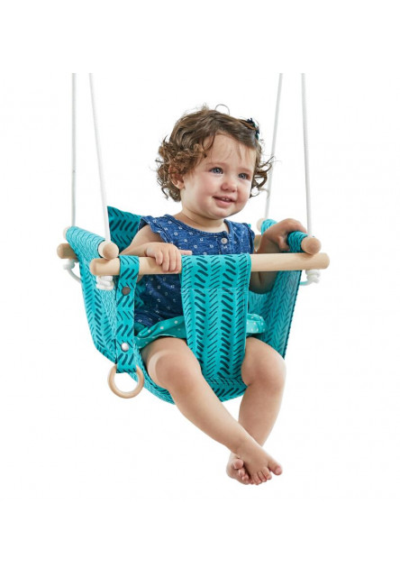 Detská textilná hojdačka 100% bavlna tyrkysová