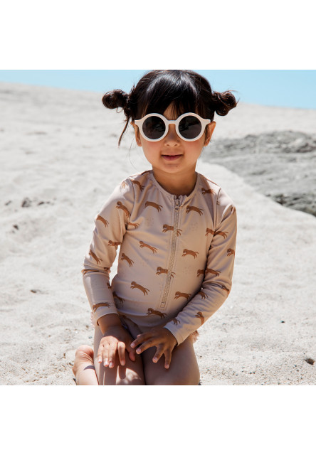 Plavky s dlouhým rukávem s UPF 50+ Brown Leopard