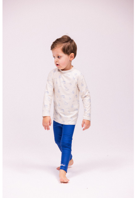 Chlapecké plavkové legíny s UPF 50+ Blue