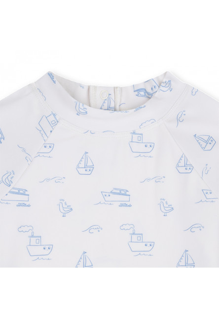 Koupací tričko s UPF 50+ Little Seagull Bílé