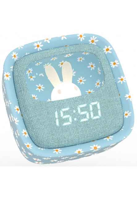 Budík a nočné svetlo MOB Billy Clock And Light - Blue Flower