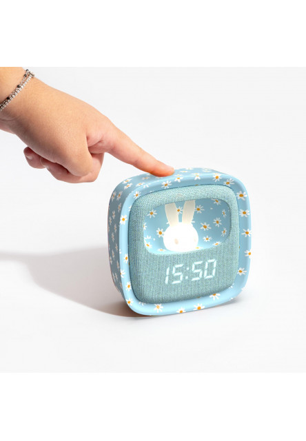 Budík a nočné svetlo MOB Billy Clock And Light - Blue Flower
