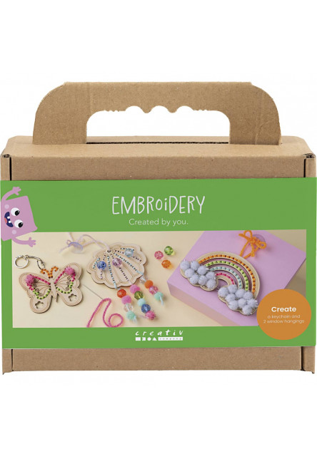 Kreativní sada Vyšívání dřevěných dekorací