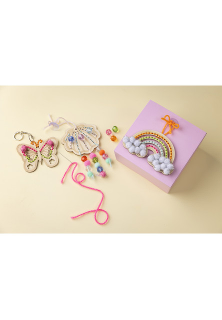 Kreativní sada Vyšívání dřevěných dekorací