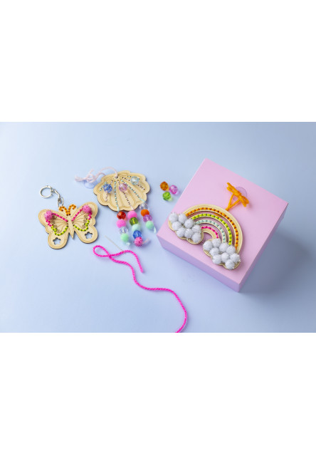 Kreativní sada Vyšívání dřevěných dekorací