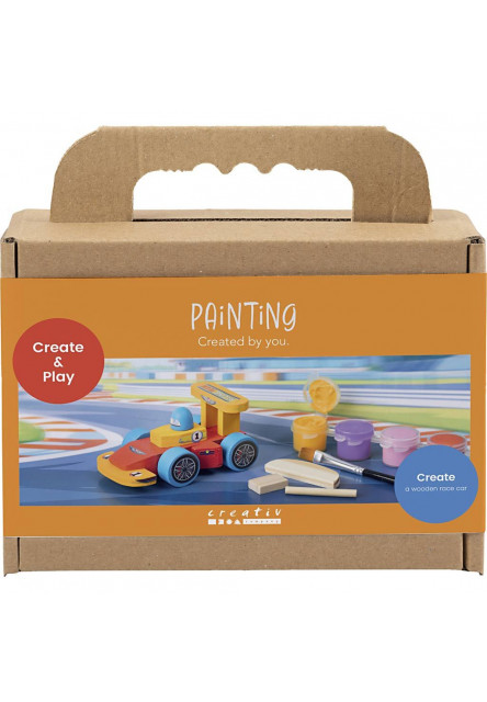 Kreativní sada Závodní auto dřevěné