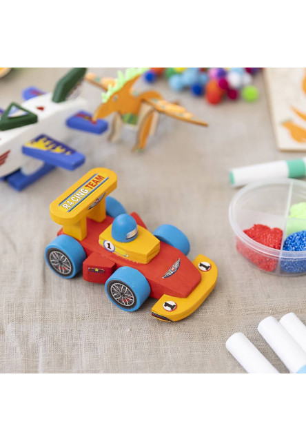 Kreativní sada Závodní auto dřevěné