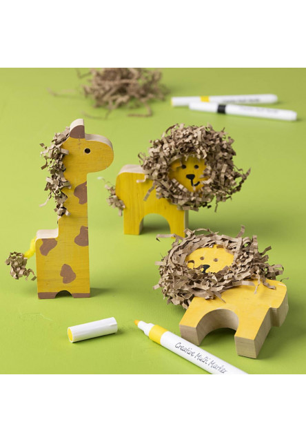 Kreativní sada Safari zvířata dřevěná