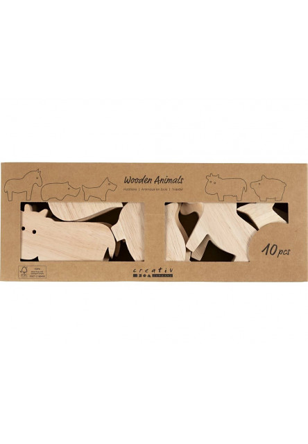Kreativní sada Zvířata z farmy dřevěná