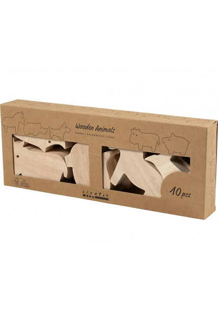 Kreativní sada Zvířata z farmy dřevěná