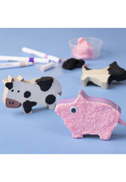 Kreativní sada Zvířata z farmy dřevěná