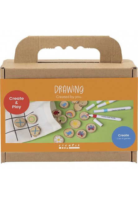 Kreativní sada Pexeso a piškvorky dřevěné