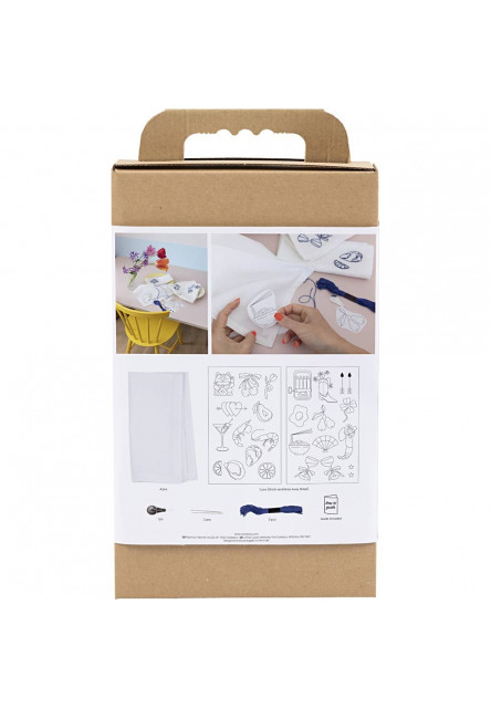 Kreativní sada Vyšívání textilních ubrousků