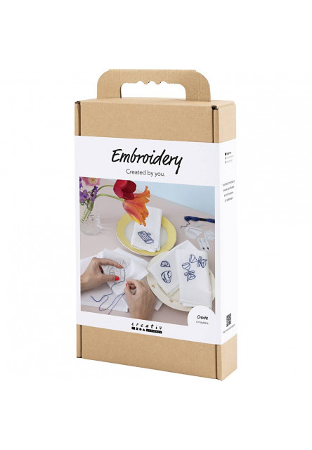 Kreativní sada Vyšívání textilních ubrousků