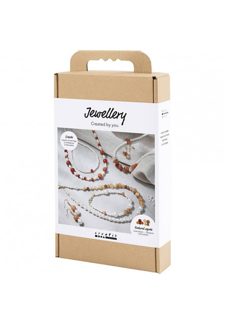 Kreatívna sada Šperky s korálkami s achátom a jantárom