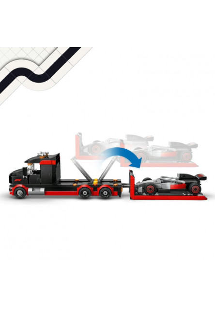 Výstavný nákladiak F1® s pretekárskym autom Audi F1®