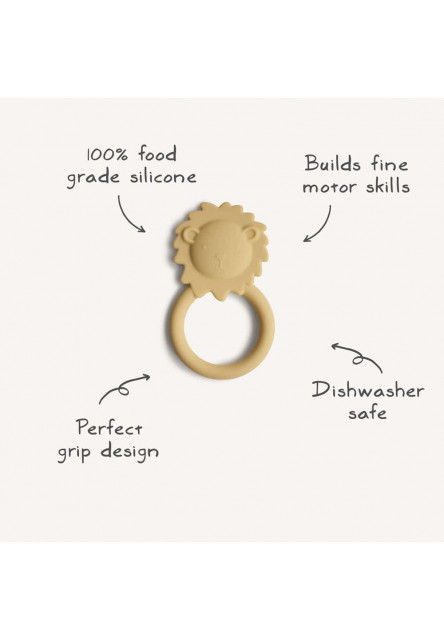 Hryzadlo mushie - lion- soft yellow