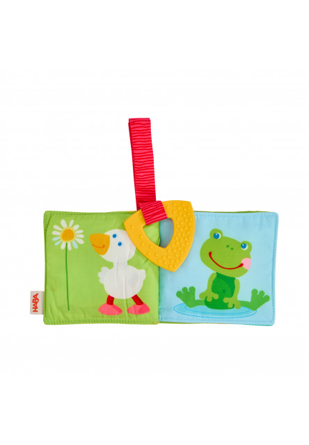 Textilná kniha do kočíka s hryzátkom Zvieratká