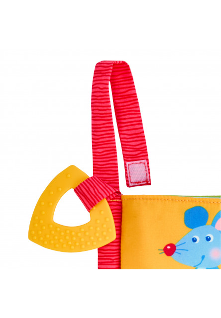 Textilná kniha do kočíka s hryzátkom Zvieratká