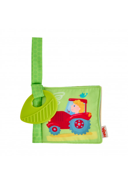 Textilná kniha do kočíka s hryzátkom Farma