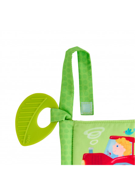 Textilná kniha do kočíka s hryzátkom Farma