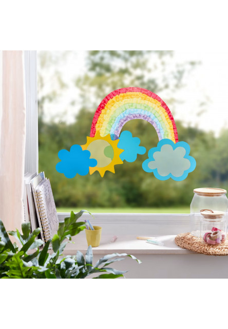 Kreatívna sada Lepenie obrázok na okno Dúha