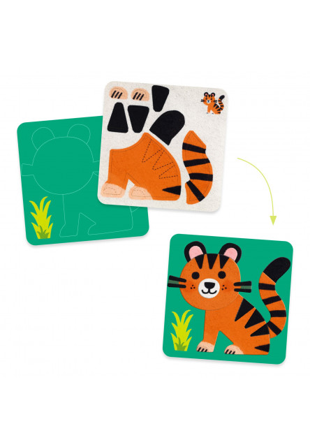 Plstěné obrázky Měkká zvířátka