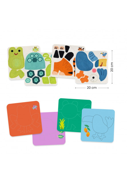 Plstěné obrázky Měkká zvířátka