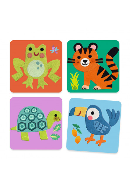 Plstěné obrázky Měkká zvířátka