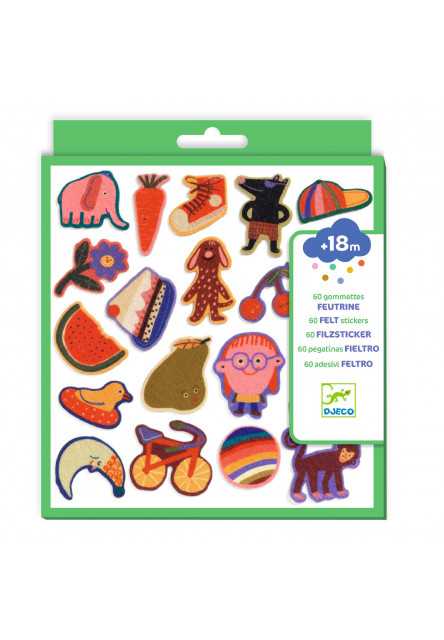 Plstěné samolepky Velká zábava 60 ks