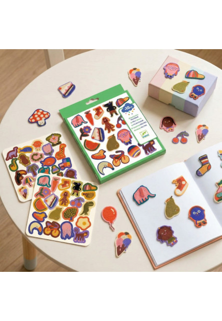 Plstěné samolepky Velká zábava 60 ks