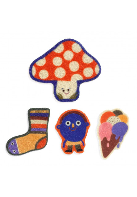 Plstěné samolepky Velká zábava 60 ks