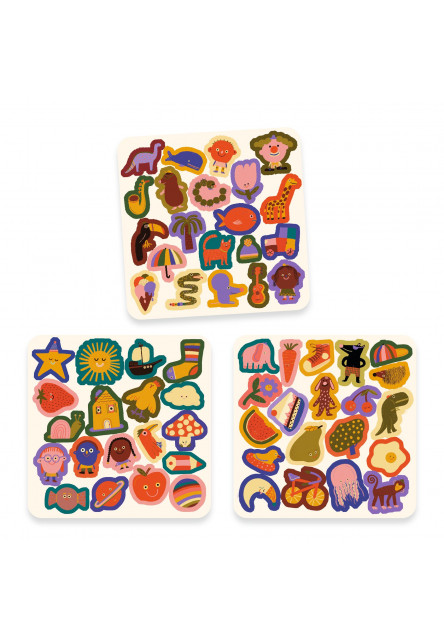 Plstěné samolepky Velká zábava 60 ks