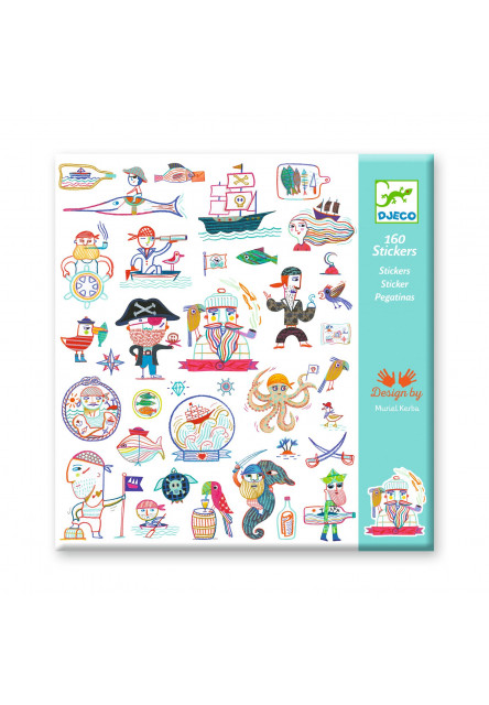 Samolepky Piráti 160 ks