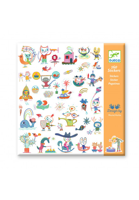 Samolepky Svět Djeco 160 ks